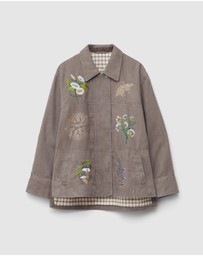 & Other Stories - Embroidered Shirt Jacket
