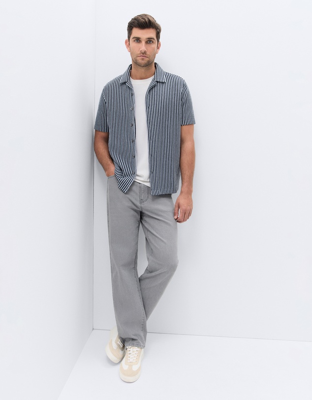 UNISON - Herringbone Stripe Button Thru