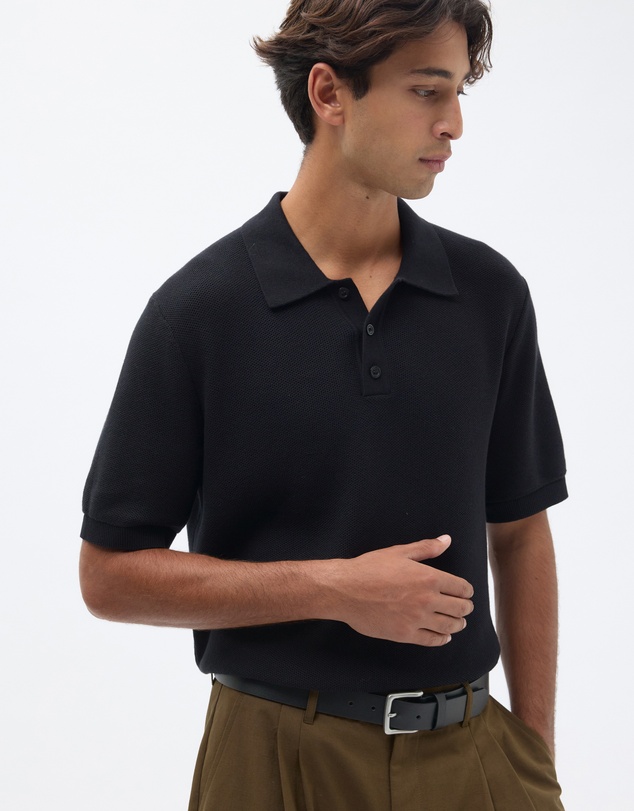 AERE - Organic Cotton Short Sleeve Polo