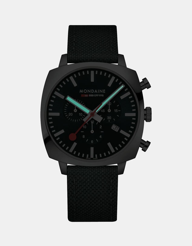 Mondaine - Mondaine Official Swiss Railways Grand Cushion 41mm Forest Green Watch Set