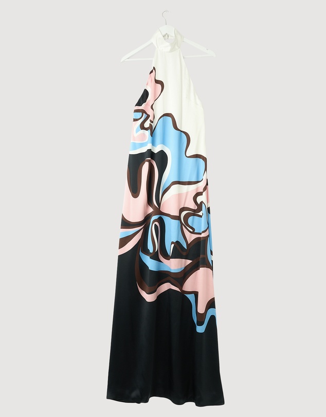 Revibe - Repaired Rebecca Vallance Barbados Breeze Halter Maxi Dress - AU 6