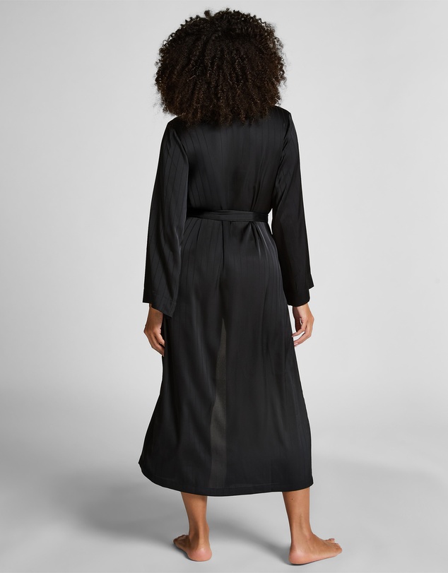 Hunkemoller - Long Satin Pinstripe Kimono