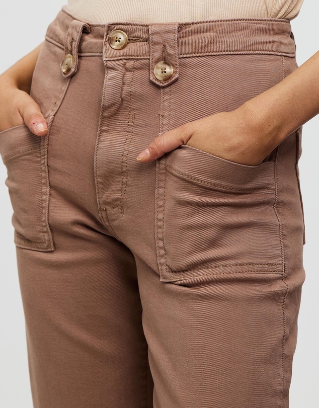 DRICOPER DENIM - Stella Stretch High Waisted Taupe Trouser