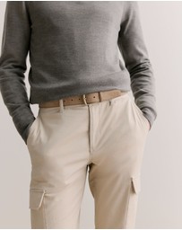 Trenery - Newell Slim Belt in Sand