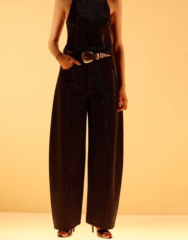M.N.G - Balloon Jeans With Rhinestones