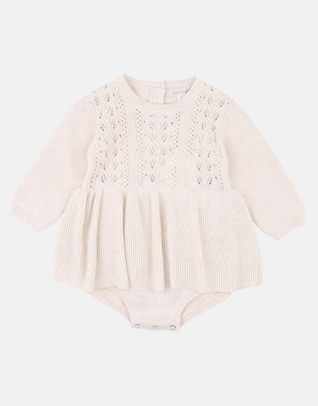 Fox & Finch - Wild Garden Knitted Overlay Bodysuit - Babies