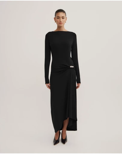 Witchery - Long Sleeve Trim Detail Rib Dress