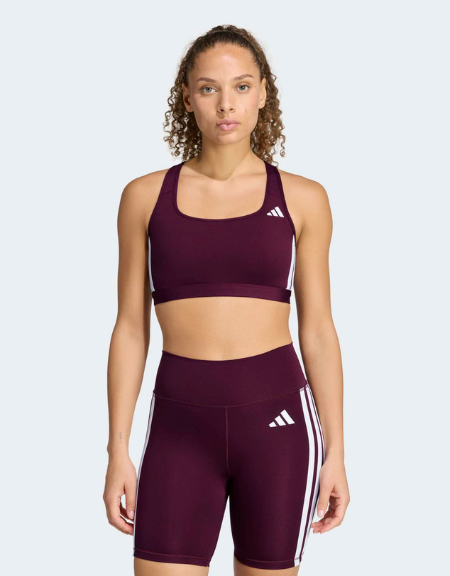 adidas Performance - Optime Essentials Workout 3-Stripes Medium Support Bra Womens