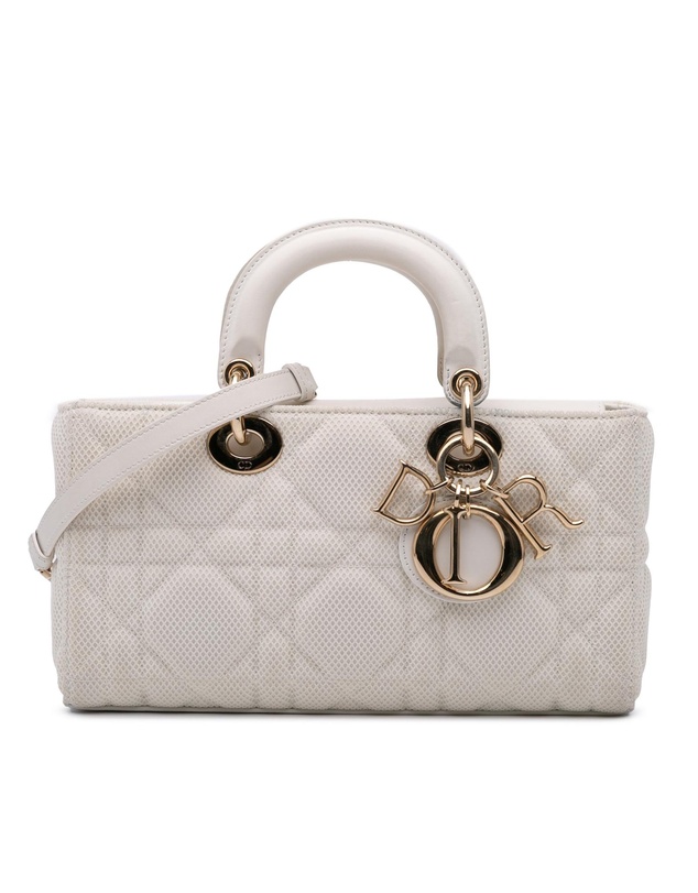 Pre-Loved by Azura Reborn - Pre-Loved dior Dior Caro Mini Bag Perforated Canvas