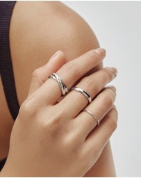 Ania Haie - Ania Haie Silver Cross Double Ring