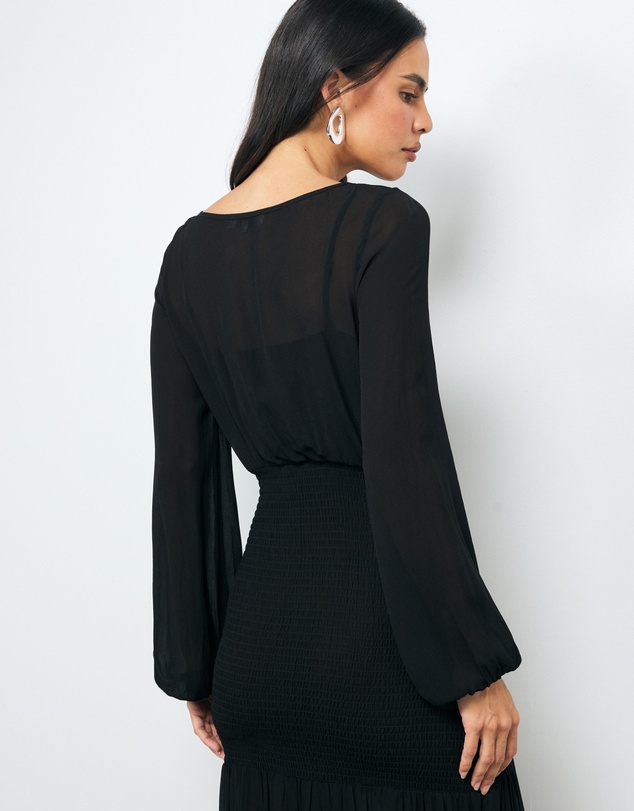 AERE - Tide Shirred Waist Maxi Dress
