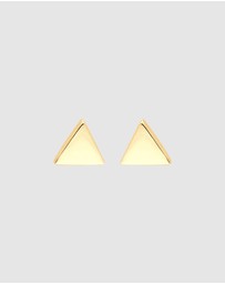 Elli Jewelry - Earrings Stud Basic Triangle Geo in 925 Sterling Silver Gold Plated