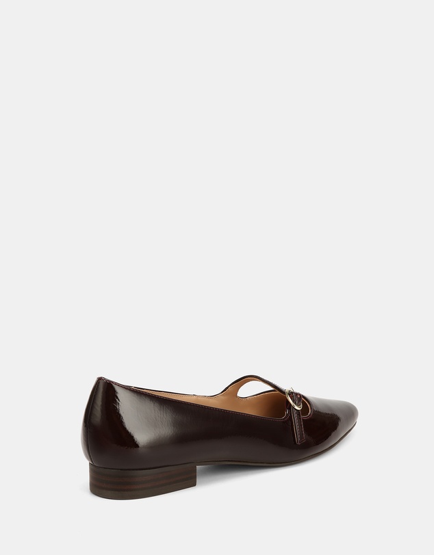 Wittner - Carina Crinkle Patent Leather Pointed Ballet Flats