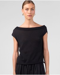 MVN - Off Shoulder Knit Tee