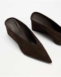 AERE - Suede Wedge Pumps