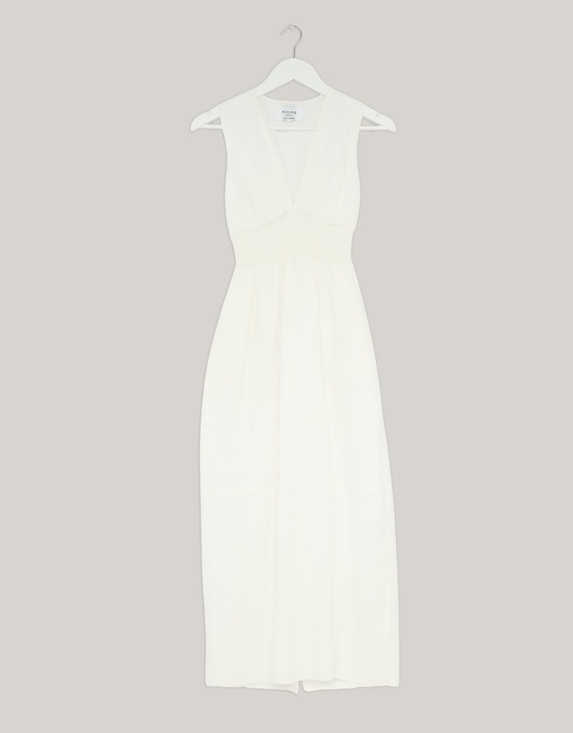 Revibe - Repaired Minima Esenciales Paloma Linen Midi Dress - AU 6