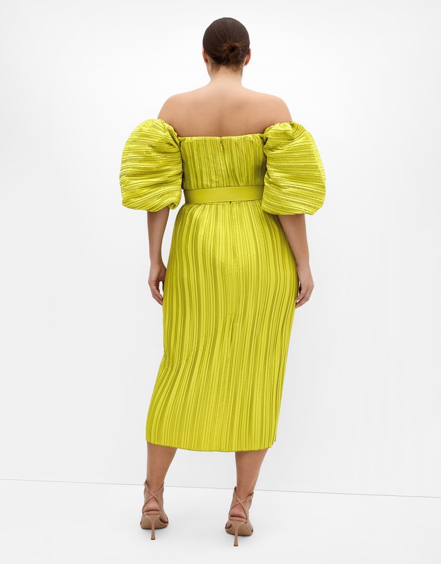 City Chic - Krista Pleat Midi Dress