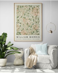Inka Arthouse - Green Leaves by William Morris Art Print