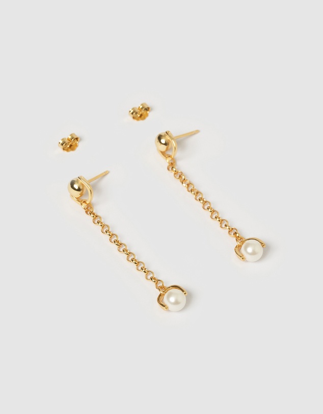 Izoa - Mysty Drop Stud Earrings