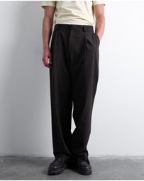 Topman - Wide Leg Check Smart Trousers