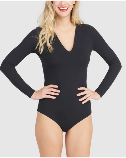 Spanx - Suit Yourself L/s V Neck Bodysuit