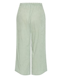 City Chic - Plus size Gingham Wide Leg Pant - soft sage