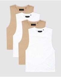 Xander - 4-Pack Blanc Tank