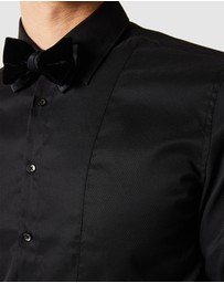 Politix - Slim Long Sleeve Panelled Formal Shirt