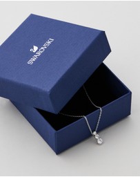 Swarovski - Stilla Attract pendant, Round cut, White, Rhodium plated