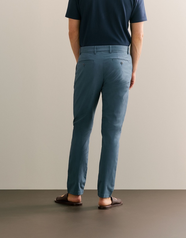 Trenery - Slim Fit Chino Pant in Petrol Blue