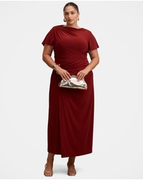 Forever New Curve - Fiora Curve Short Sleeves Hardwear Midi Dress
