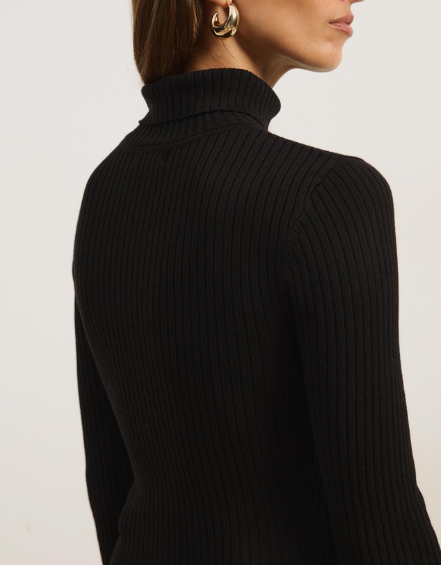 Atmos&Here - Annie Wool Blend Turtleneck Knit Top