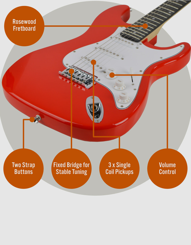 iWorld - 3rd Avenue Electric Guitar Pack - Red