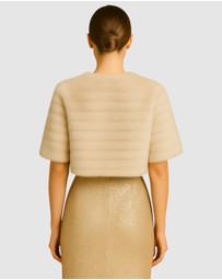 Honey and Beau - Casablanca Faux Fur Cape