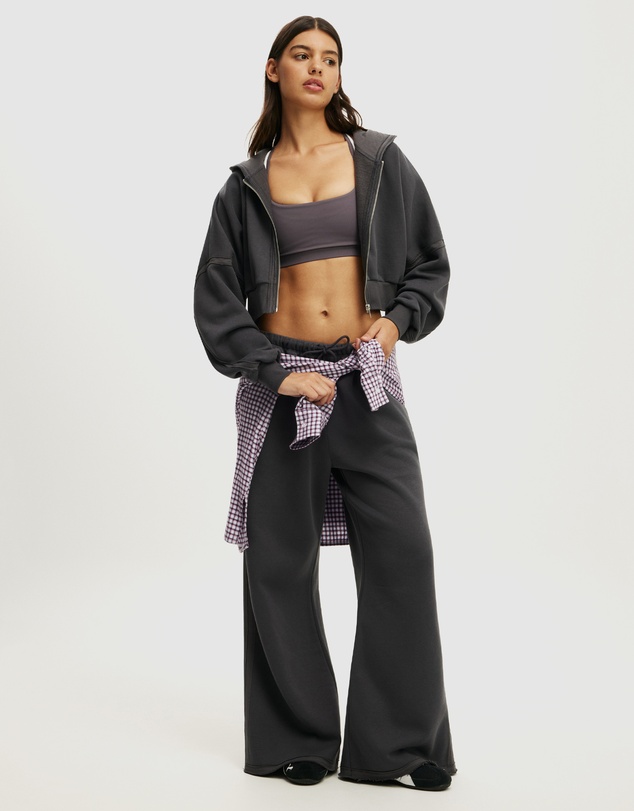 Cotton On Body Active - Active Raw Edge Zip Through Hoodie