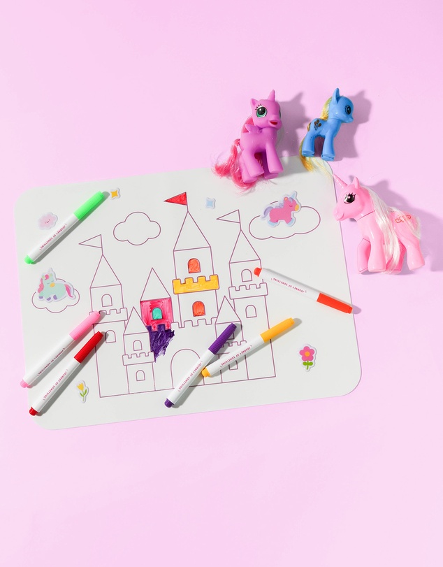 Journey Of Something - Wipeable silicone Mat - Unicorn Castle