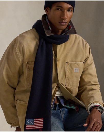 Polo Ralph Lauren - Flag Knit Wool-Blend Scarf