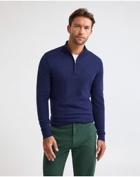 Oxford - Merino Zip-Neck Wool Pullover