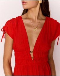 MINKPINK - Scarlett V-Neck Midi Dress