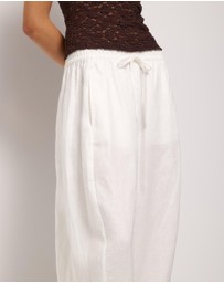 AERE - Bay Linen Barrel Leg Pants