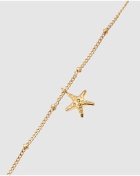 Elli Jewelry - Necklace Choker Starfish 925 Sterling Silver Gold-Plated