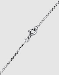 Kuzzoi - ICONIC EXCLUSIVE - Necklace Men Lightning Bolt Pendant Oxidised in 925 Sterling Silver