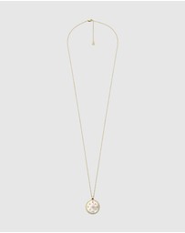 Fossil - JEWELERY Classic Mother-of-Pearl Gold-Tone Pendant Necklace