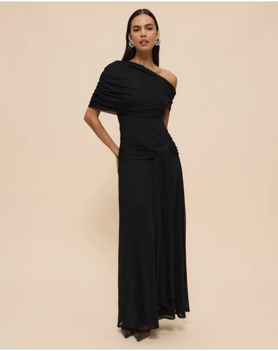 CHANCERY - Margot One Shoulder Drape Maxi Dress