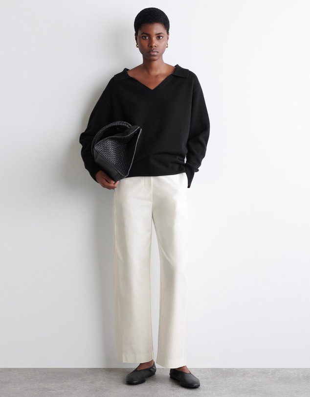 COS - Pima Cotton Barrel-Leg Trousers