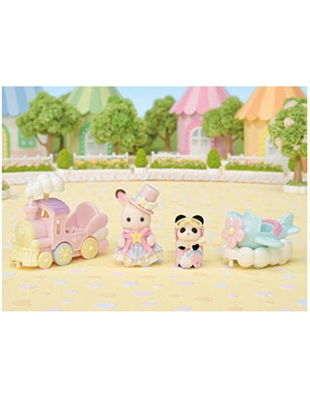 Sylvanian Families - Amusement Park Ride Set -Plane & Train