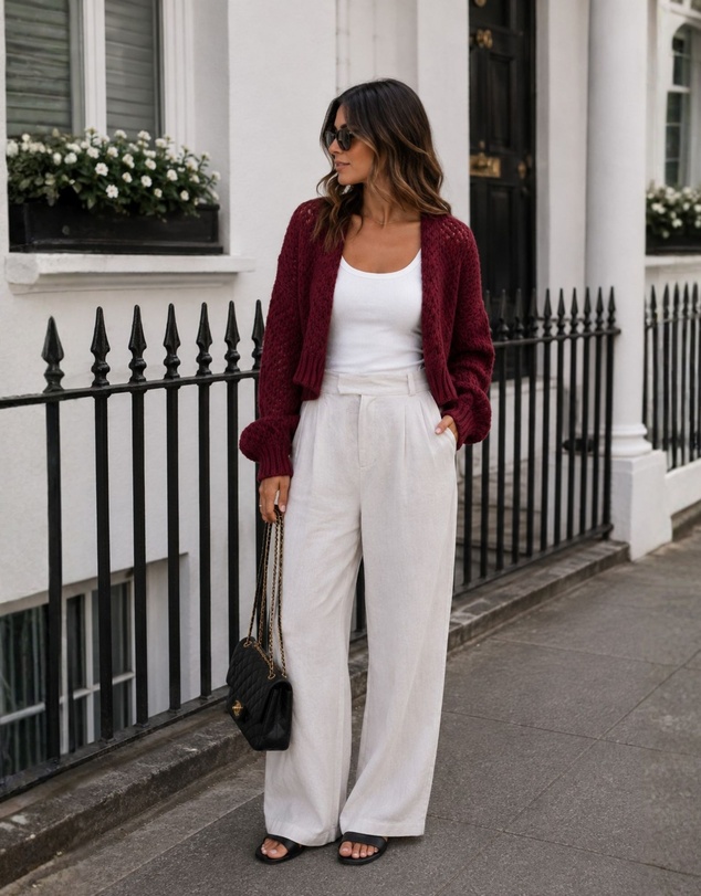 Esther & Co - Dorine Cardigan - Wine