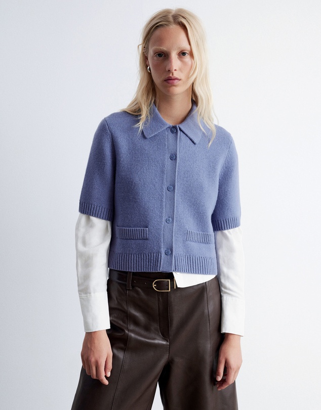 & Other Stories - Short Sleeve Merino-Blend Cardigan