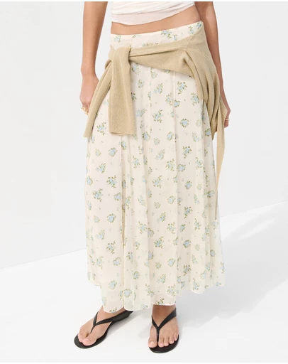 M.N.G - Godet Flower Skirt