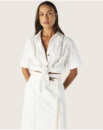 MOS The Label - Alicia Tie Front Shirt